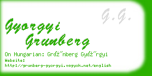 gyorgyi grunberg business card